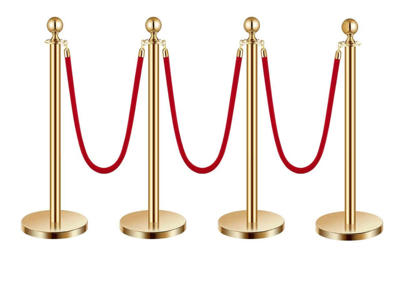 Stanchion Post(Red or Black Velvet Rope)